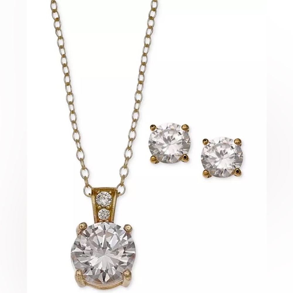 Giani Bernini Gold Necklace with Cubic Zirconia